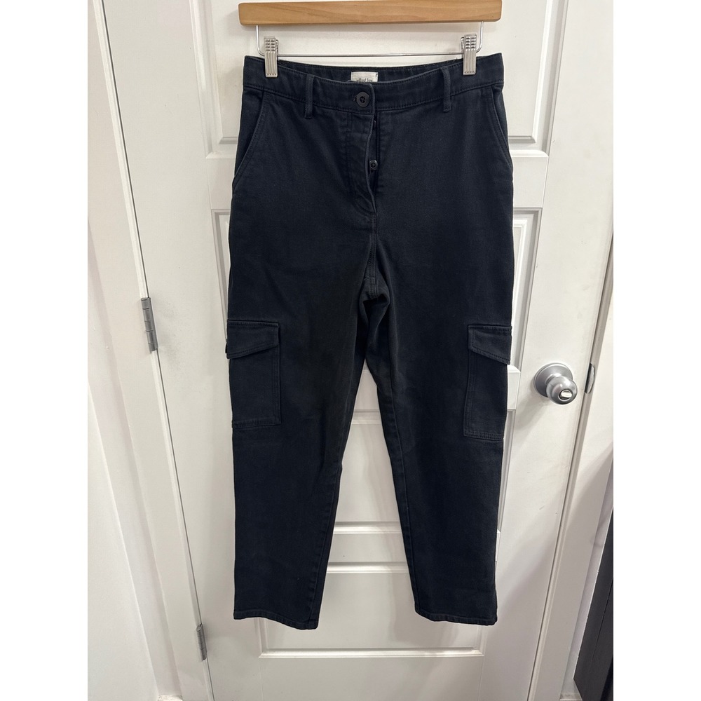 Wilfred Free Aritzia Black High Rise Cargo Pants Tapered Utility Trousers Size 6
